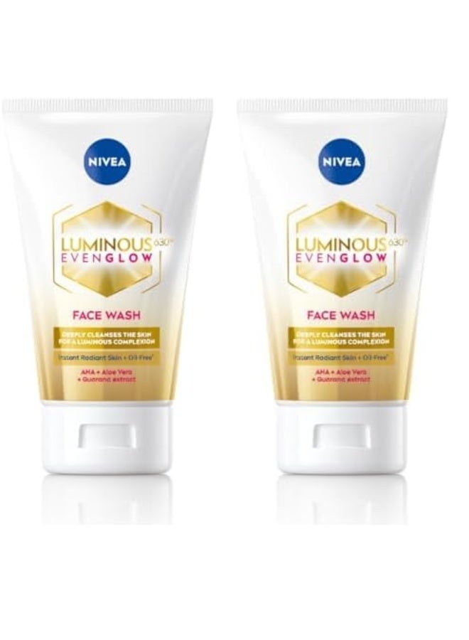 نيفيا غسول الوجه نيفيا لومينوس إيفن جلو 100 مل (عبوة من قطعتين) - Image 1